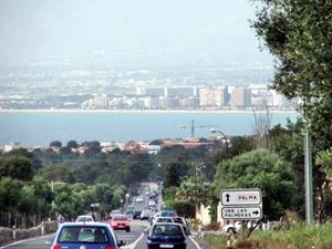 Strasse von Llucmajor in Richtung Palma de Mallorca und Playa de Palma bzw. Arenal